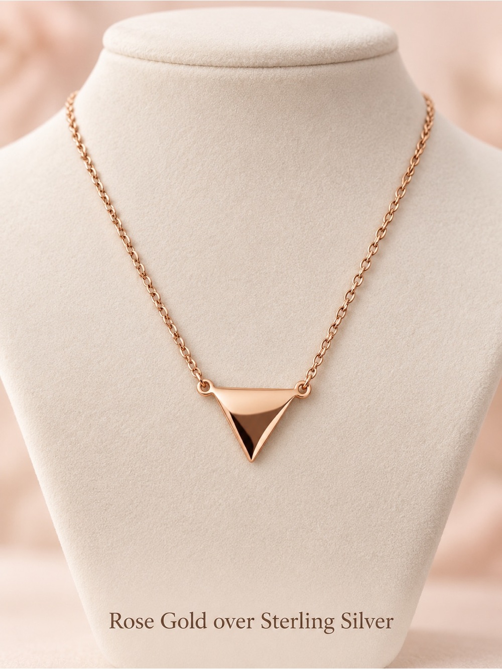 Kit & Hop Triangle Pendant Necklace Rose Gold Triangle Necklace NWT